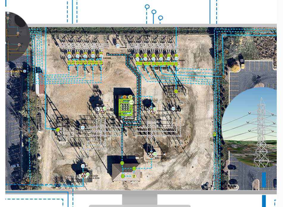Ilustração Utility Network (Esri)